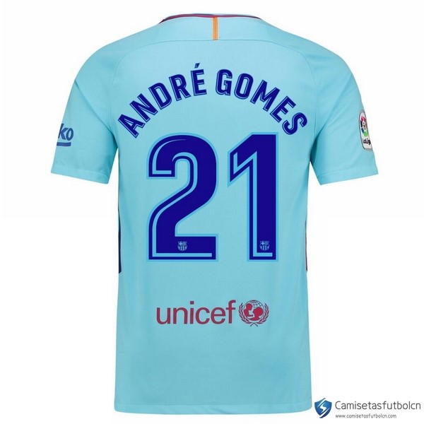 Camiseta Barcelona Segunda equipo Andre Gomes 2017-18
